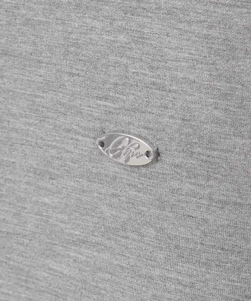 ZMKCE39118 al'aise modulation(アレーズモジュレーション) ベロアMIXデザインフーディー グレー