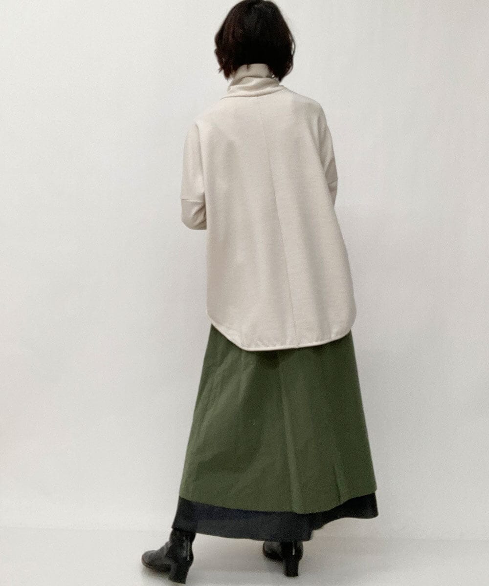 ZMKCT02138 al'aise modulation(アレーズモジュレーション) 【日本製】タートルネックニットソー オフホワイト