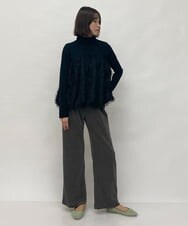 ZMKCW20160 al'aise modulation(アレーズモジュレーション) シャギー切り替えトップス ブラック