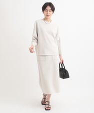 ZMKEB07148 al'aise modulation(アレーズモジュレーション) 【セットアップ対応】ジャージーニットコクーンプルオーバー アイボリー