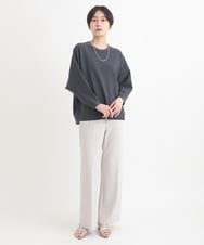 ZMKEB07148 al'aise modulation(アレーズモジュレーション) 【セットアップ対応】ジャージーニットコクーンプルオーバー ダークグレー
