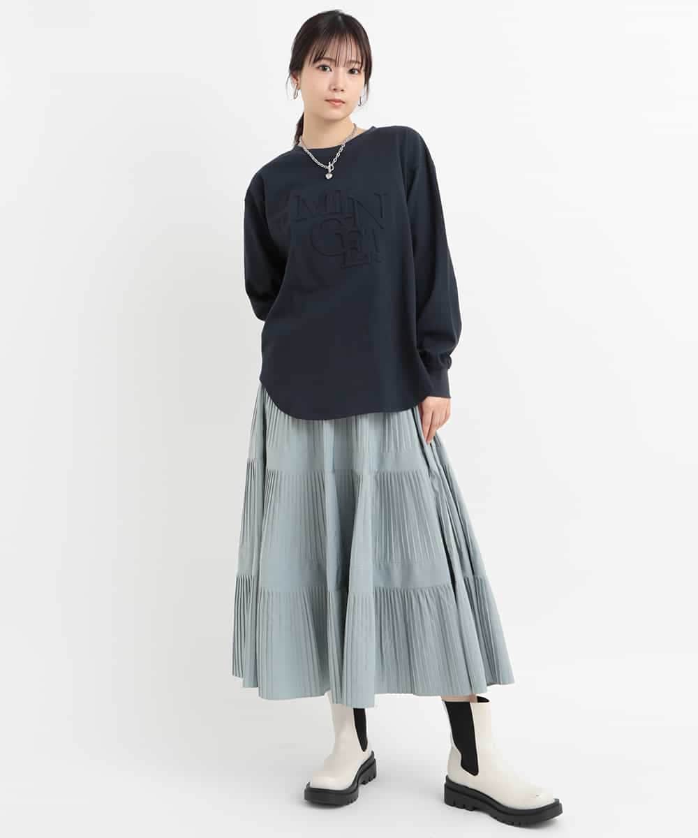 【50％OFF★さらに5点で70％OFFクーポン対象商品】カットソー レディース / トップス 長袖カットソー 長袖 丸首 クルーネック ゆったり  【メール便可22】◆ダンボールカットソー スリットプルオーバー | イーザッカマニアストアーズ