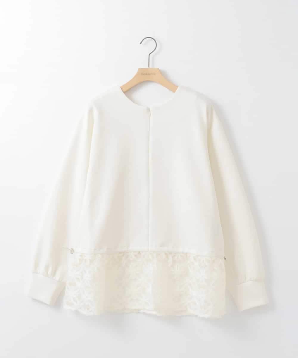 ZMKEE01108 al'aise modulation(アレーズモジュレーション) 【2WAY】フラワーチュールドロストプルオーバー アイボリー