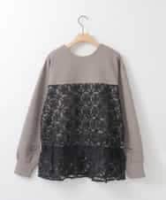 ZMKEE01108 al'aise modulation(アレーズモジュレーション) 【2WAY】フラワーチュールドロストプルオーバー グレー