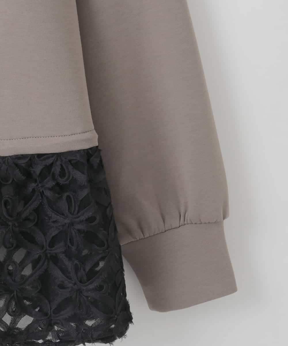 ZMKEE01108 al'aise modulation(アレーズモジュレーション) 【2WAY】フラワーチュールドロストプルオーバー グレー