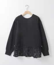 ZMKEE01108 al'aise modulation(アレーズモジュレーション) 【2WAY】フラワーチュールドロストプルオーバー ブラック