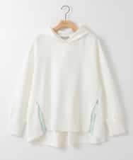 ZMKEE03079 al'aise modulation(アレーズモジュレーション) サイドファスナーフーディー ホワイト