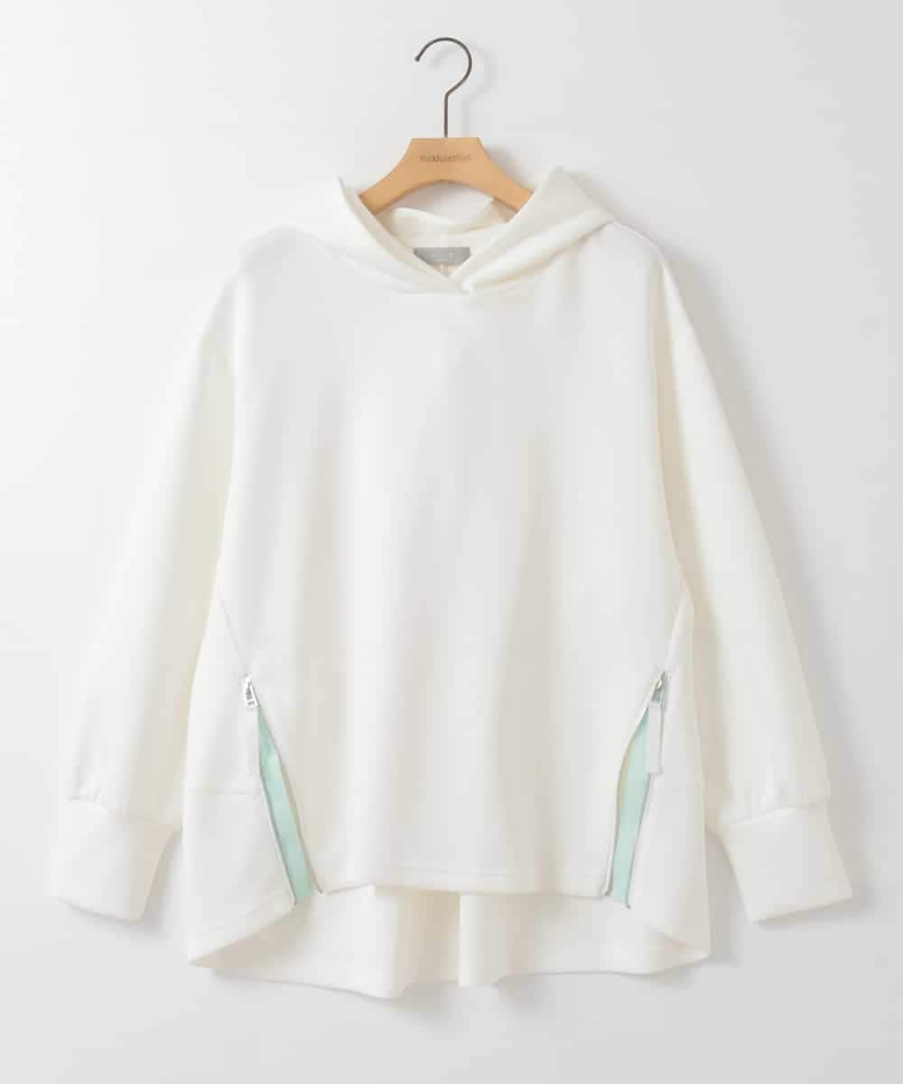 ZMKEE03079 al'aise modulation(アレーズモジュレーション) サイドファスナーフーディー ホワイト