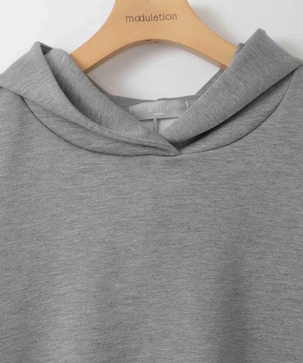 ZMKEE03079 al'aise modulation(アレーズモジュレーション) サイドファスナーフーディー グレー