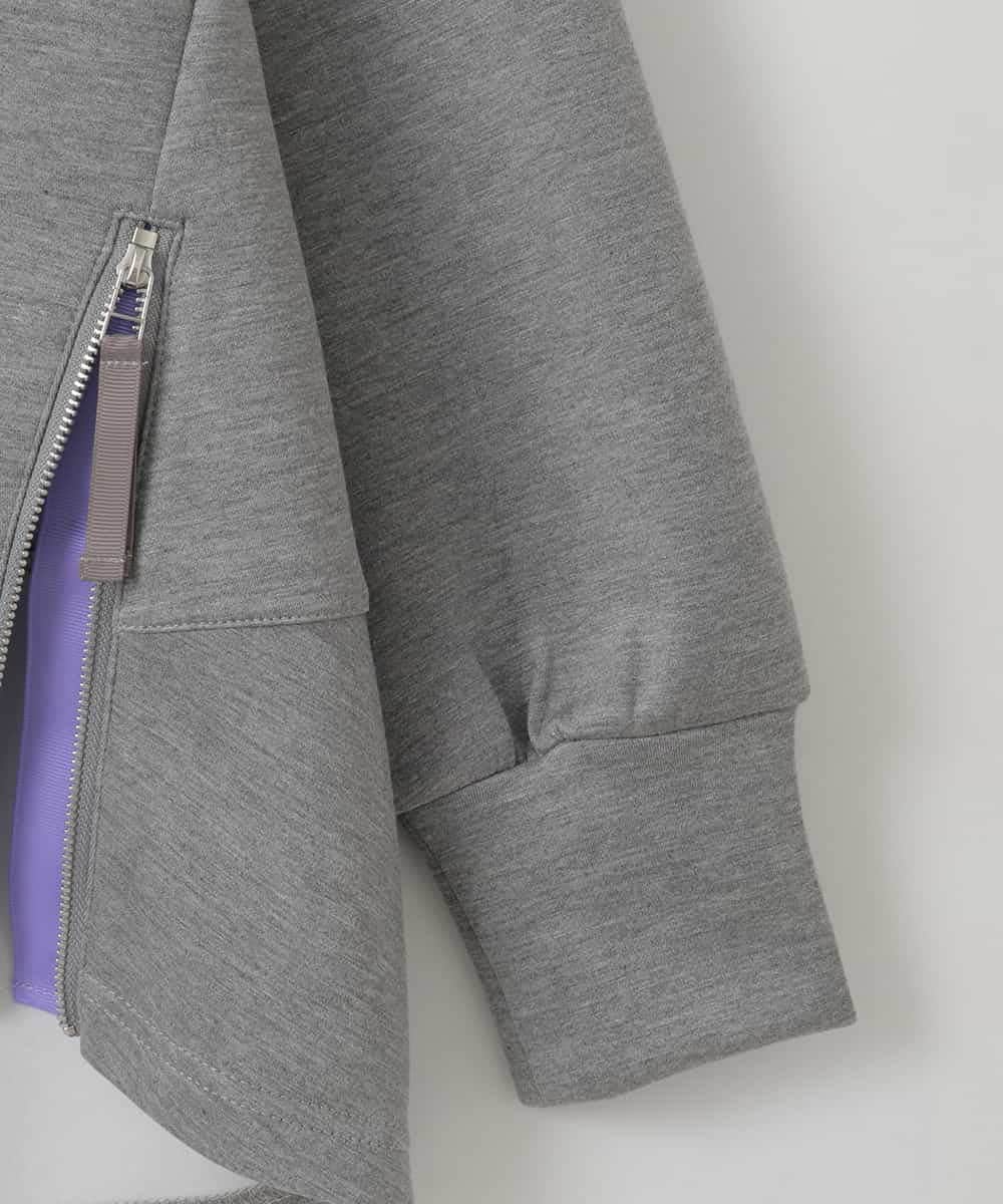 ZMKEE03079 al'aise modulation(アレーズモジュレーション) サイドファスナーフーディー グレー