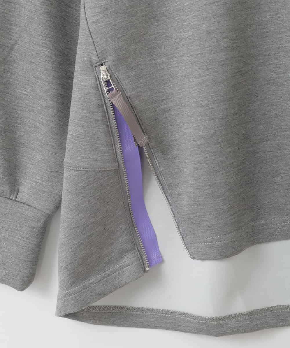 ZMKEE03079 al'aise modulation(アレーズモジュレーション) サイドファスナーフーディー グレー