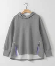 ZMKEE03079 al'aise modulation(アレーズモジュレーション) サイドファスナーフーディー グレー