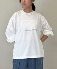 ZMKEE04110 al'aise modulation(アレーズモジュレーション) エンボスロゴスクエアヘムプルオーバー ホワイト