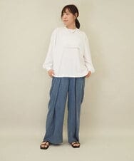 ZMKEE04110 al'aise modulation(アレーズモジュレーション) エンボスロゴスクエアヘムプルオーバー ホワイト