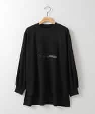 ZMKEE04110 al'aise modulation(アレーズモジュレーション) エンボスロゴスクエアヘムプルオーバー ブラック