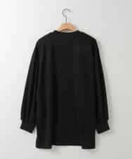 ZMKEE04110 al'aise modulation(アレーズモジュレーション) エンボスロゴスクエアヘムプルオーバー ブラック