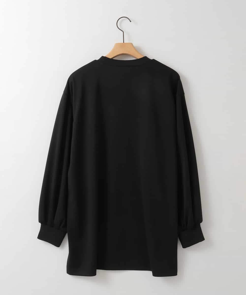 ZMKEE04110 al'aise modulation(アレーズモジュレーション) エンボスロゴスクエアヘムプルオーバー ブラック