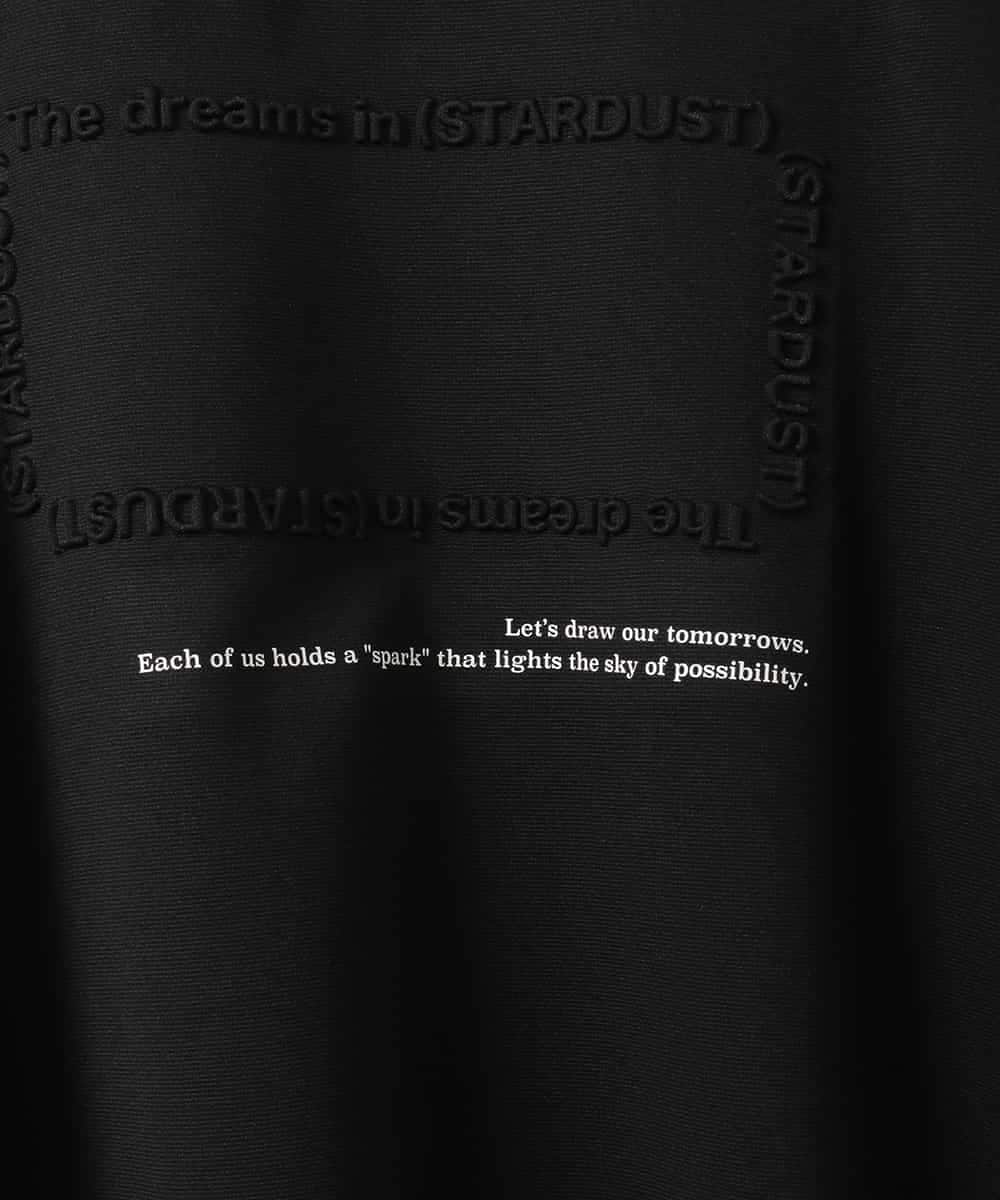 ZMKEE04110 al'aise modulation(アレーズモジュレーション) エンボスロゴスクエアヘムプルオーバー ブラック