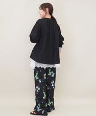 ZMKEE05110 al'aise modulation(アレーズモジュレーション) 裾レースカットソー ライトグレー