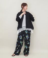 ZMKEE05110 al'aise modulation(アレーズモジュレーション) 裾レースカットソー ライトグレー