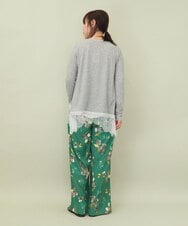 ZMKEE05110 al'aise modulation(アレーズモジュレーション) 裾レースカットソー ライトグレー