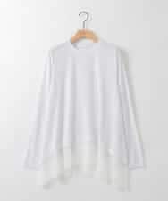 ZMKEE05110 al'aise modulation(アレーズモジュレーション) 裾レースカットソー ホワイト