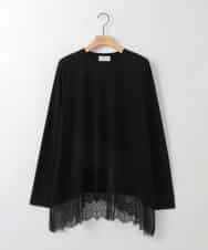 ZMKEE05110 al'aise modulation(アレーズモジュレーション) 裾レースカットソー ブラック