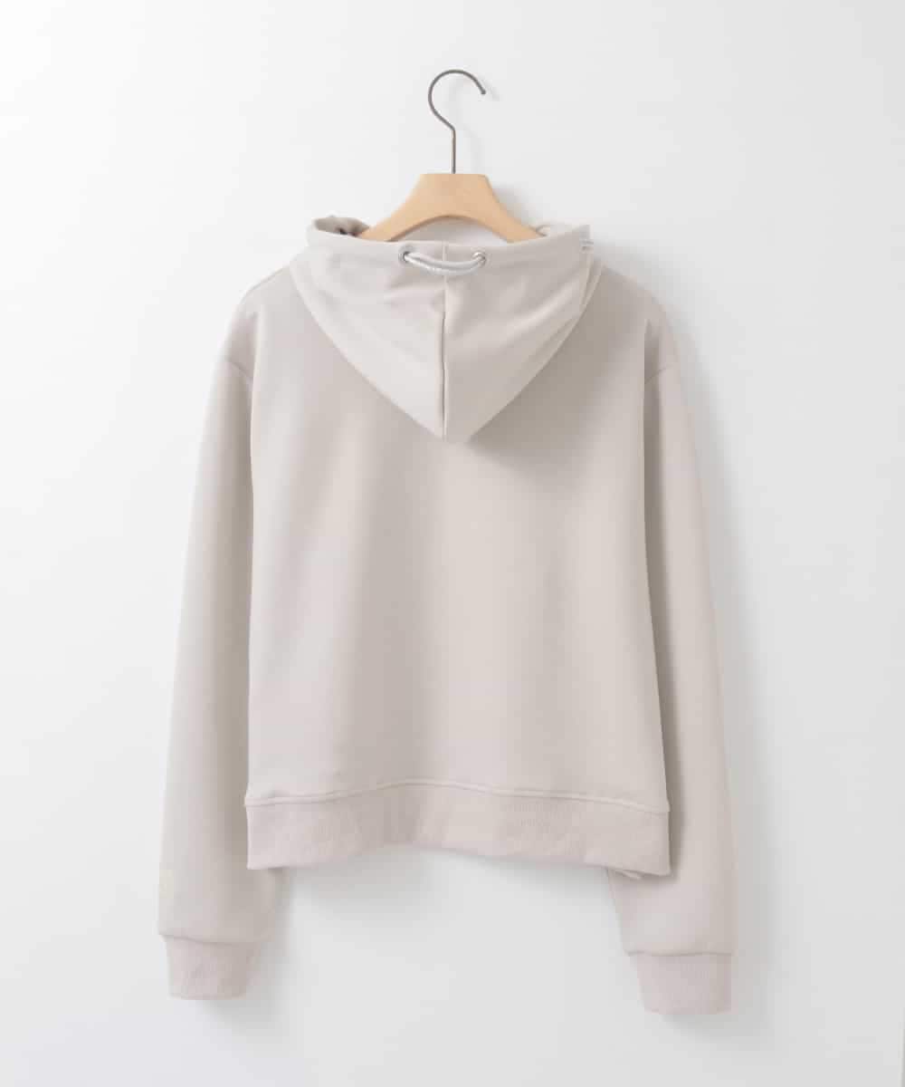 ZMKEE07128 al'aise modulation(アレーズモジュレーション) 箔ロゴラメコードフーディー ベージュ