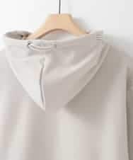 ZMKEE07128 al'aise modulation(アレーズモジュレーション) 箔ロゴラメコードフーディー ベージュ