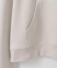 ZMKEE07128 al'aise modulation(アレーズモジュレーション) 箔ロゴラメコードフーディー ベージュ