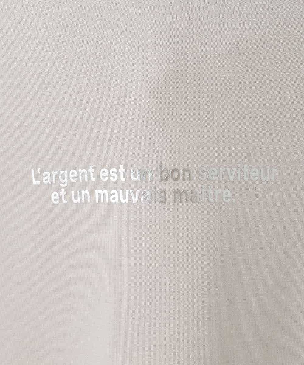 ZMKEE07128 al'aise modulation(アレーズモジュレーション) 箔ロゴラメコードフーディー ベージュ