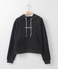 ZMKEE07128 al'aise modulation(アレーズモジュレーション) 箔ロゴラメコードフーディー ブラック