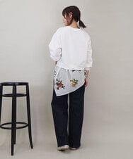 ZMKEE08118 al'aise modulation(アレーズモジュレーション) 異素材ドッキングフラワープルオーバー ホワイト