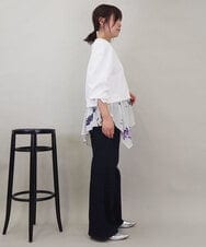 ZMKEE08118 al'aise modulation(アレーズモジュレーション) 異素材ドッキングフラワープルオーバー ホワイト