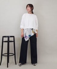 ZMKEE08118 al'aise modulation(アレーズモジュレーション) 異素材ドッキングフラワープルオーバー ホワイト