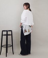 ZMKEE08118 al'aise modulation(アレーズモジュレーション) 異素材ドッキングフラワープルオーバー ホワイト