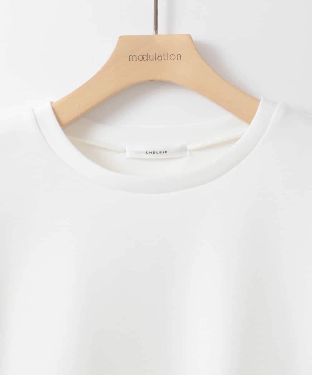 ZMKEE08118 al'aise modulation(アレーズモジュレーション) 異素材ドッキングプルオーバー ホワイト