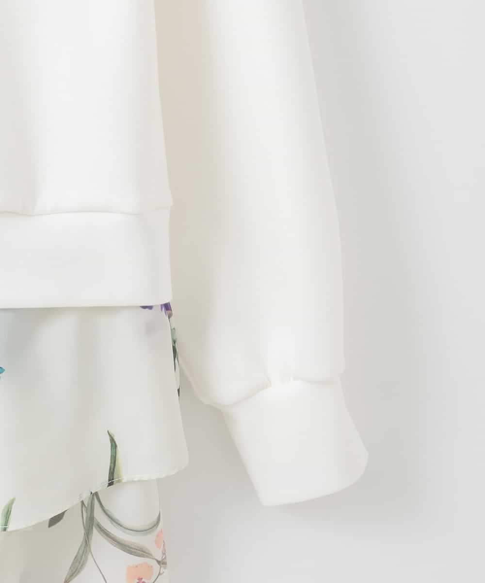 ZMKEE08118 al'aise modulation(アレーズモジュレーション) 異素材ドッキングプルオーバー ホワイト