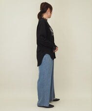 ZMKEE09079 al'aise modulation(アレーズモジュレーション) フロッキーレイヤードロンT ブラック