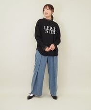 ZMKEE09079 al'aise modulation(アレーズモジュレーション) フロッキーレイヤードロンT ブラック