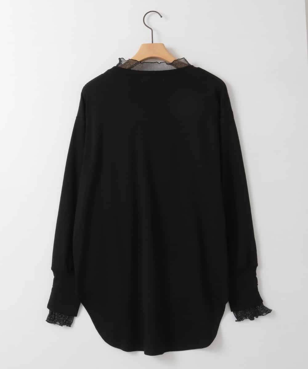 ZMKEE09079 al'aise modulation(アレーズモジュレーション) フロッキーレイヤードロンT ブラック