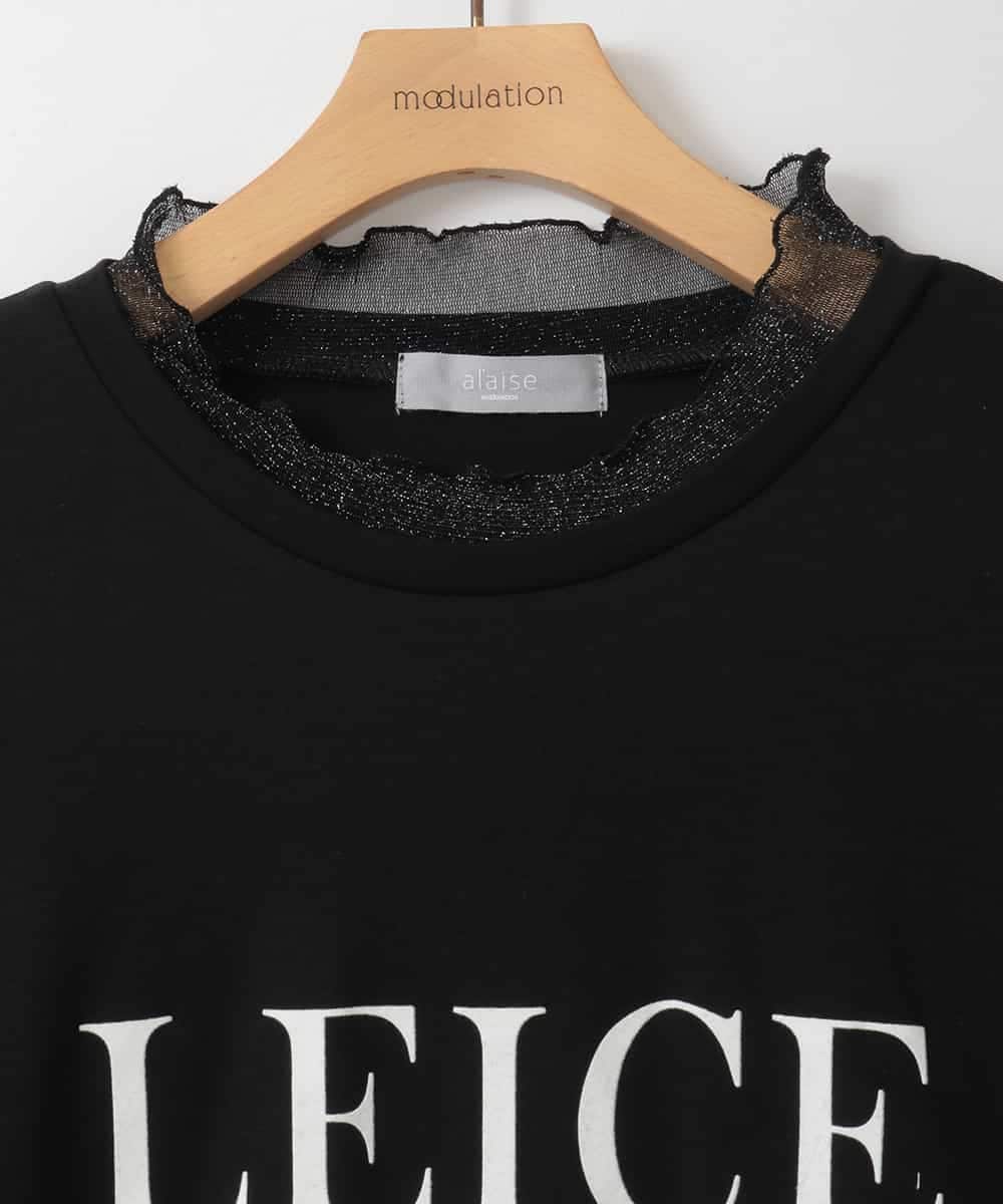 ZMKEE09079 al'aise modulation(アレーズモジュレーション) フロッキーレイヤードロンT ブラック