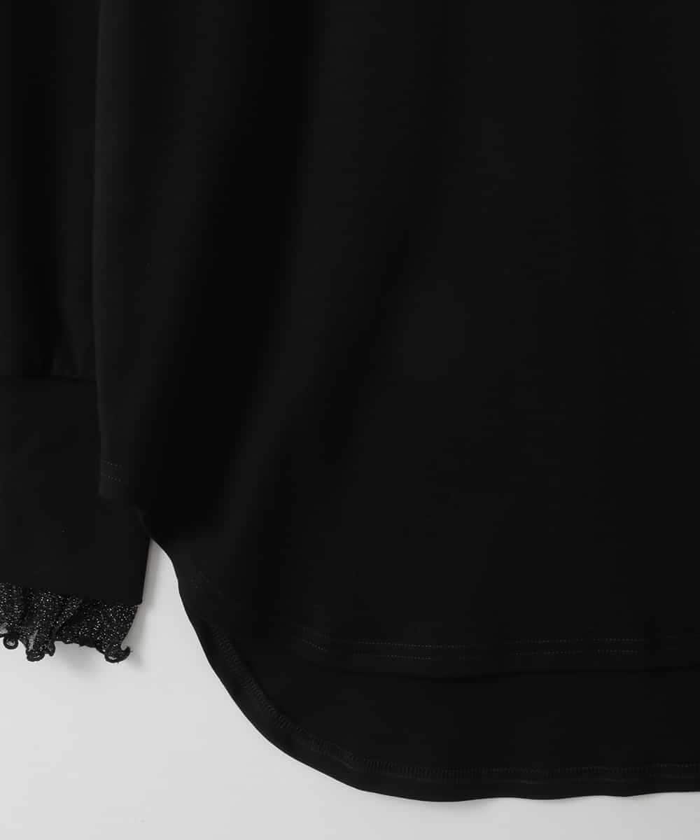 ZMKEE09079 al'aise modulation(アレーズモジュレーション) フロッキーレイヤードロンT ブラック