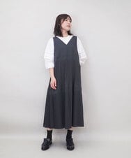 ZMKEE10098 al'aise modulation(アレーズモジュレーション) 異素材切り替えスリーブカットソー ホワイト