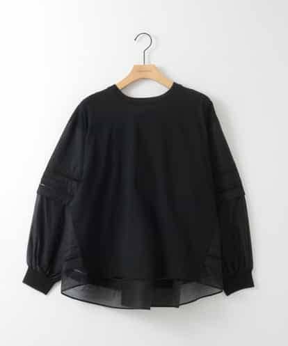 ZMKEE10098 al'aise modulation 異素材切り替えデザインスリーブカットソー