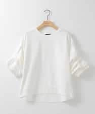 ZMKEE11089 al'aise modulation(アレーズモジュレーション) ボリューム袖カットソープルオーバー ホワイト