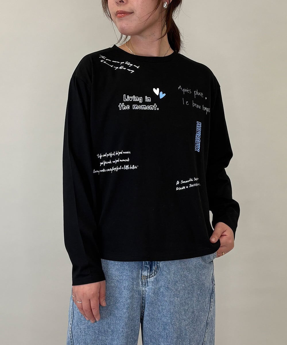 ZMKEE13100 al'aise modulation(アレーズモジュレーション) レタリングロゴプリントロンT ゴールド