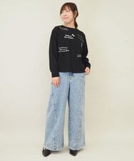 ZMKEE13100 al'aise modulation(アレーズモジュレーション) レタリングロゴプリントロンT ゴールド