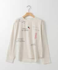 ZMKEE13100 al'aise modulation(アレーズモジュレーション) レタリングロゴプリントロンT ライトグレー