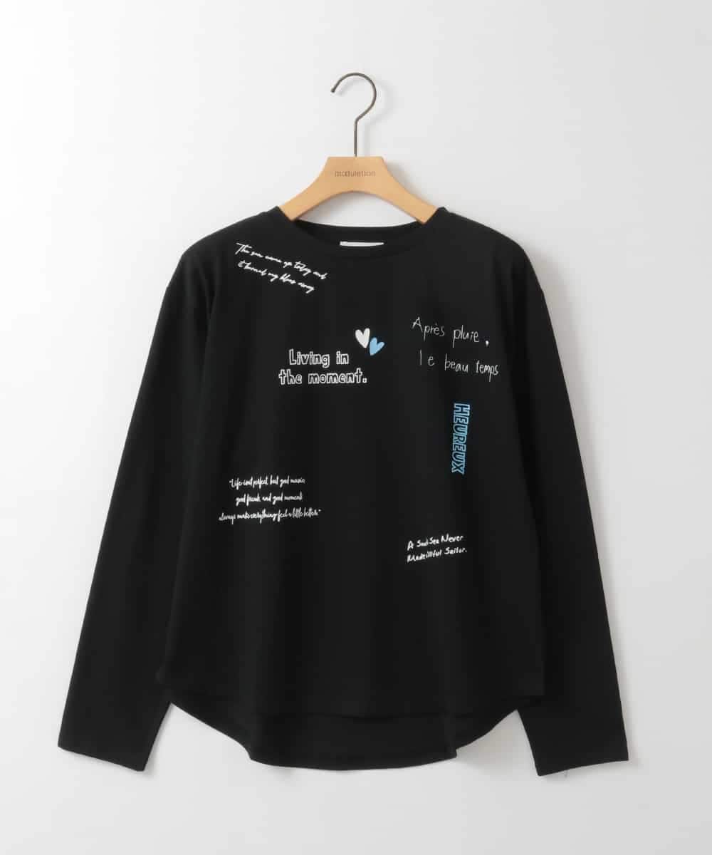 ZMKEE13100 al'aise modulation(アレーズモジュレーション) レタリングロゴプリントロンT ゴールド